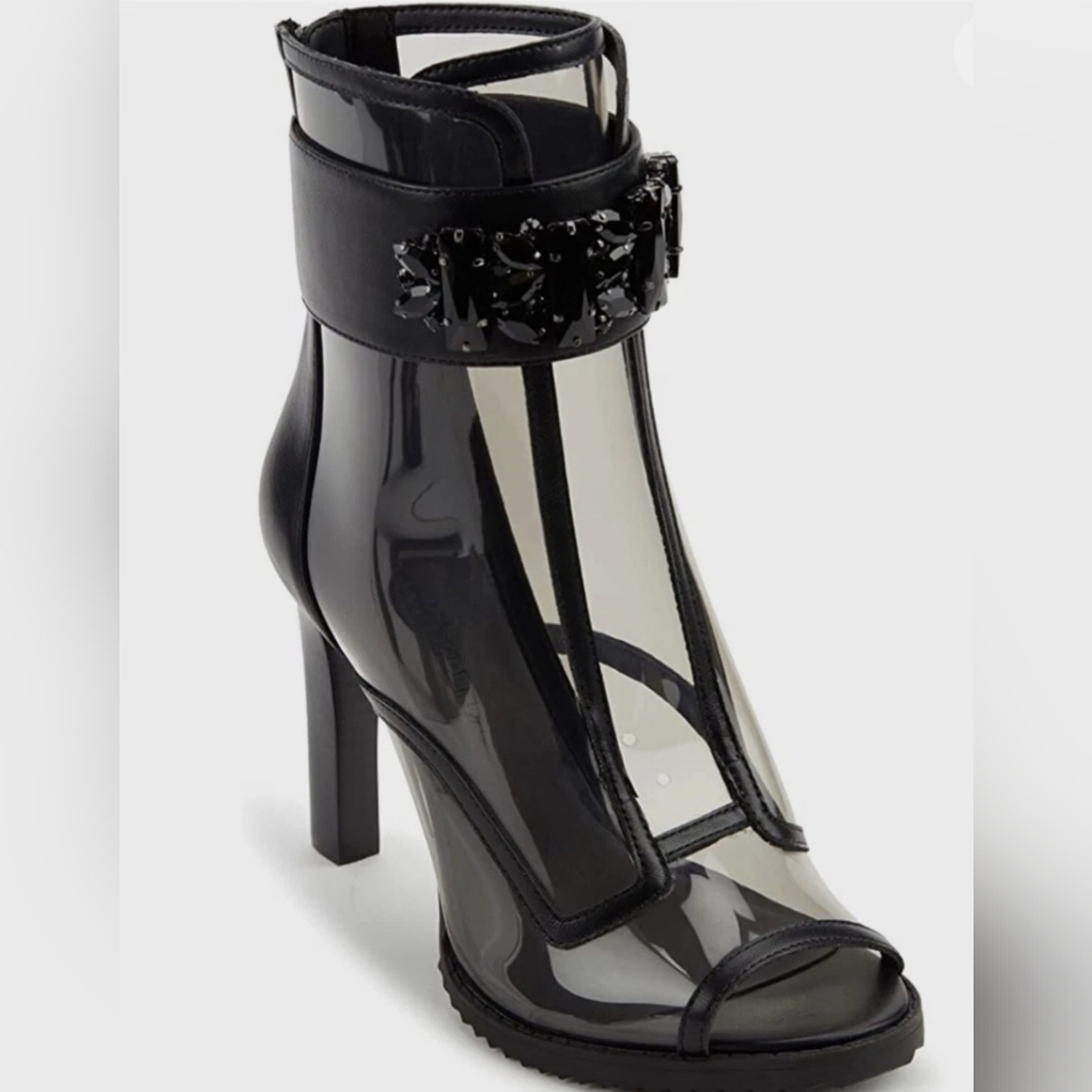 NWT Karl Lagerfeld Paris Elegant Black Ankle Boots - Picture 3 of 3